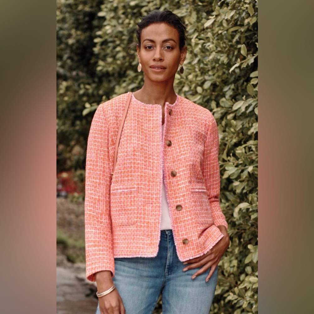 J. Jill Dahlia Tweed Jacket Blazer Size XS - Picture 1 of 12